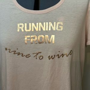 LIVI Active by Lane Bryant 18/20 Pink Knit Strappy Athletic Tee